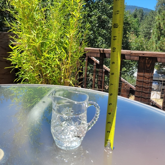 VINTAGE Lead Crystal small pitcher/vase 6"H - Picture 3 of 10